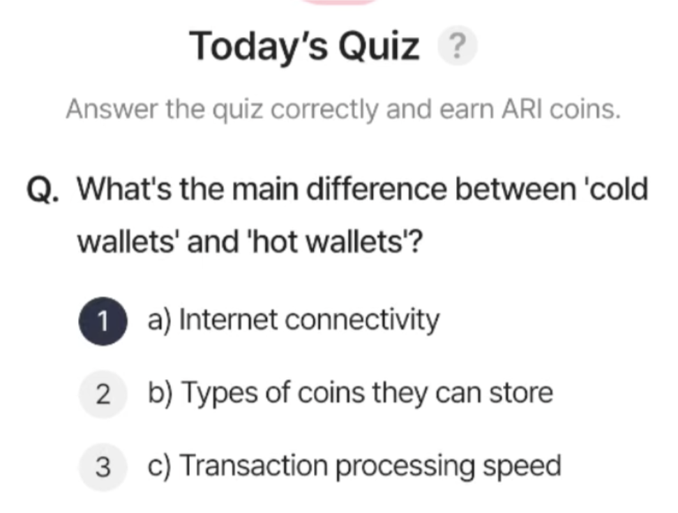 ARI Wallet Daily Quiz Answer 29 June 2025 (AriChain)